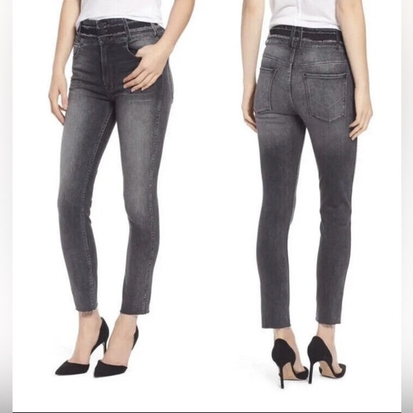 Hudson Holly Skinny High Rise Jeans With Raw Hem - Picture 3 of 16